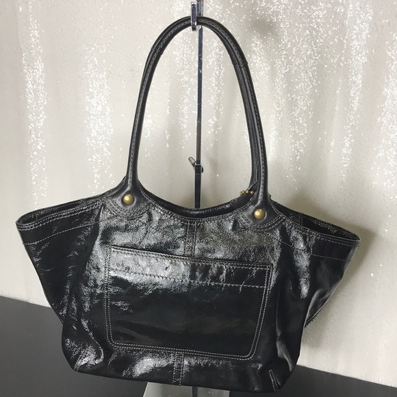 COACH Black Patent Leather Small Satchel Handbag - Picture 5 of 8
